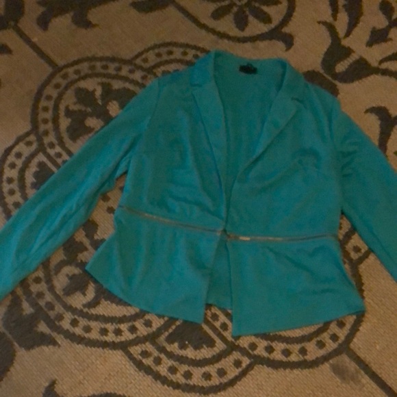 Teal Women's Blazer - Picture 1 of 5